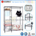 Epoxy Black Metal Bedroom Furniture Closet Wardrobe Rack with Oxford Cloths Fabric Cover